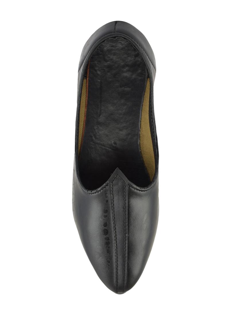 black leatherette slip on jutis - 16666260 - Zoom Image - 3
