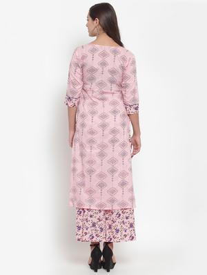 printed kurta palazzo set - 16666432 - Standard Image - 3