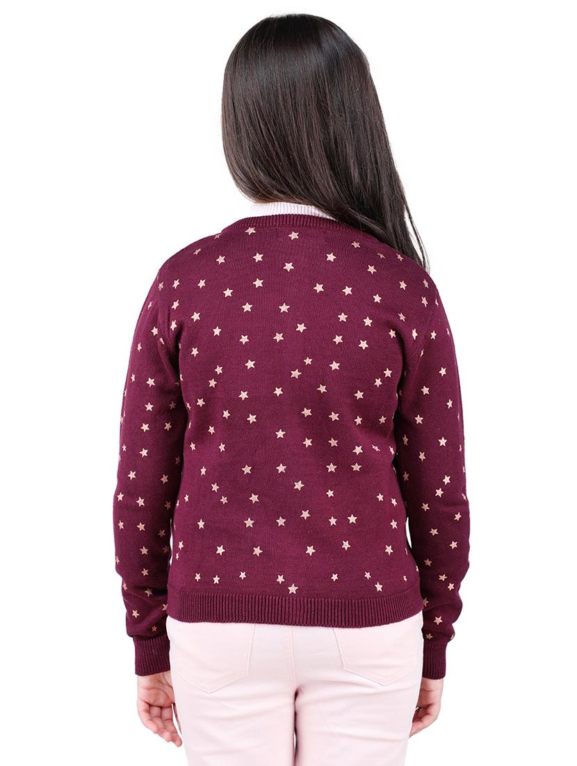 long sleeved star print cardigan - 16666447 - Zoom Image - 3