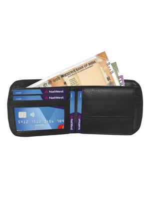 black leatherette wallet - 16666597 - Standard Image - 3