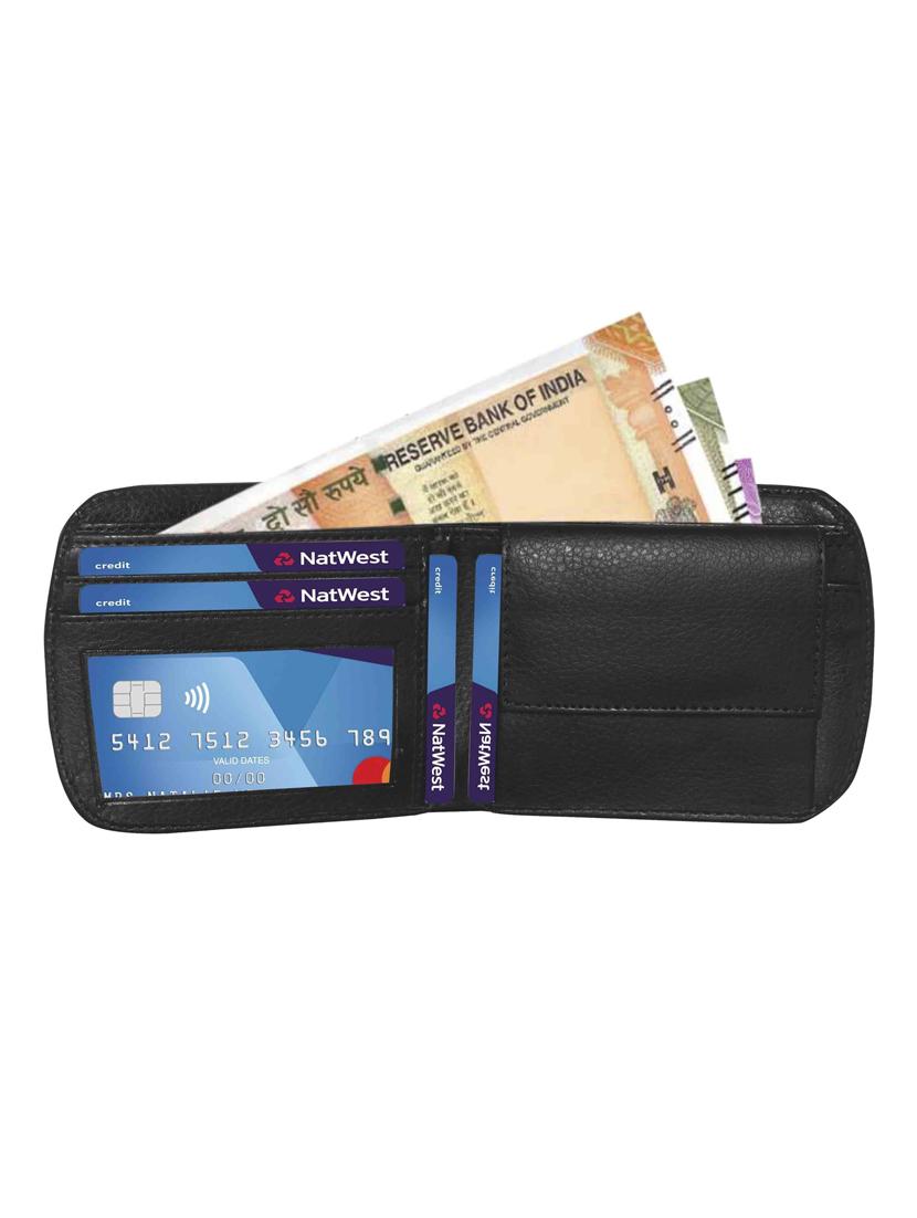 black leatherette wallet - 16666597 - Zoom Image - 3