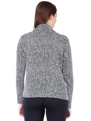 long sleeved abstract blazer - 16666928 - Standard Image - 3