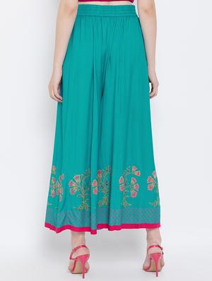 floral printed flared palazzo - 16667000 - Standard Image - 3