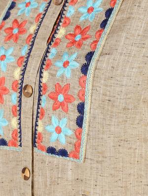 yoke embroidered straight kurta - 16667179 - Standard Image - 6
