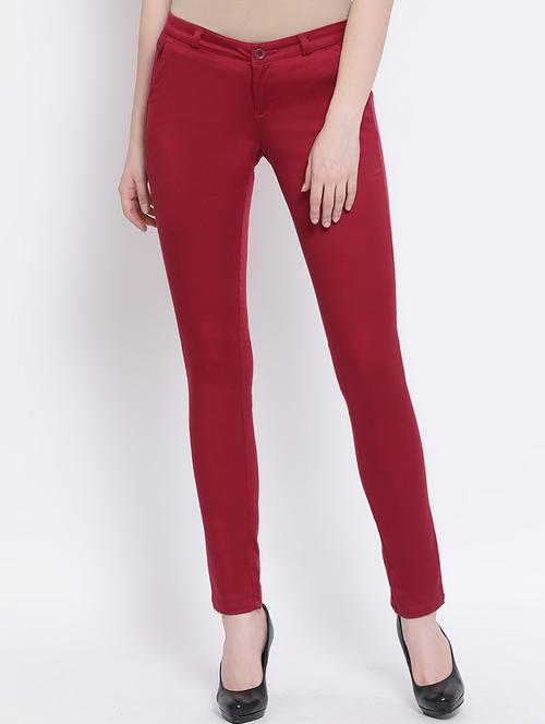 high rise flat front trouser - 16667275 - Standard Image - 1
