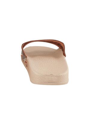 gold slides flip flops - 16667659 - Standard Image - 3