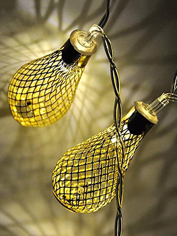bulb shaped net design golden lights - 16667734 - Zoom Image - 3