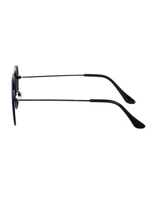 evelyn blue lens black frame sunglasses - 16667778 - Standard Image - 3
