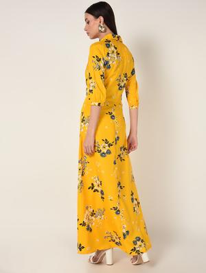 button up floral maxi dress - 16667840 - Standard Image - 3