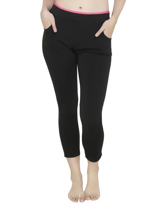high rise solid track pant - 16667933 - Standard Image - 1