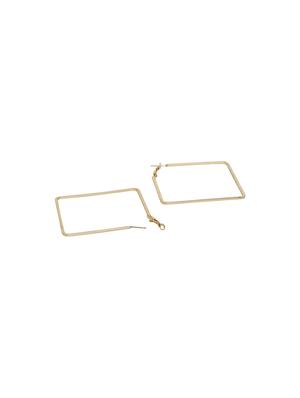 gold metal drop earring - 16668013 - Standard Image - 3
