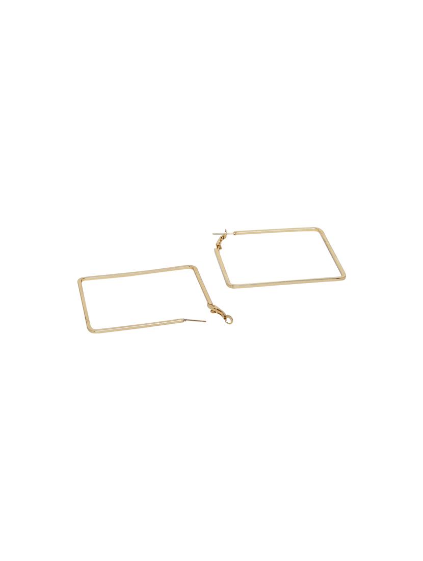 gold metal drop earring - 16668013 - Zoom Image - 3