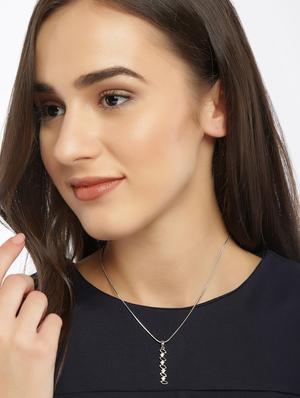 silver tone silver plated chain necklace - 16668154 - Standard Image - 3