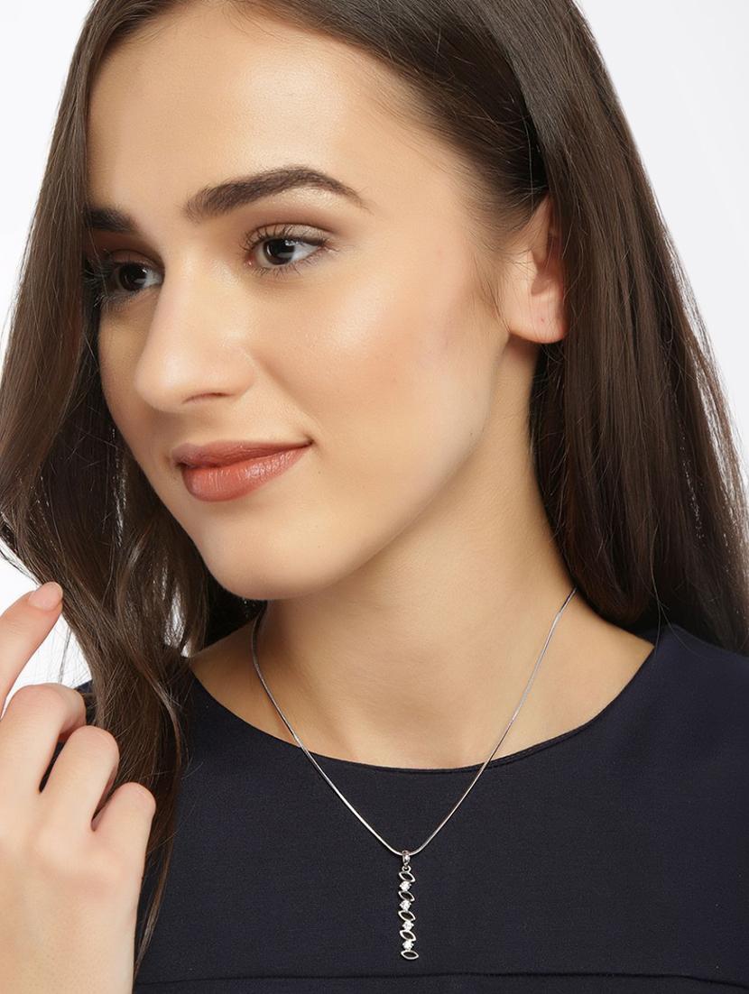 silver tone silver plated chain necklace - 16668154 - Zoom Image - 3