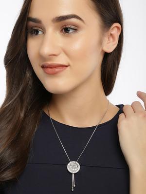silver tone silver plated chain necklace - 16668160 - Standard Image - 3