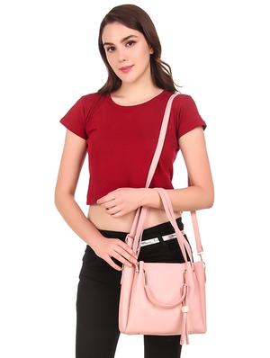 orange leatherette (pu) combo handbag - 16668231 - Standard Image - 6