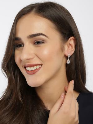 gold tone gold plated drop earring - 16668254 - Standard Image - 3