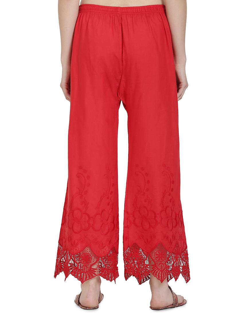 high rise laced hem palazzo - 16668286 - Zoom Image - 3