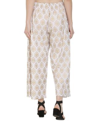 high rise foil print palazzo - 16668289 - Standard Image - 3