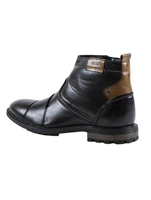 black leatherette low ankle boots - 16668559 - Standard Image - 3