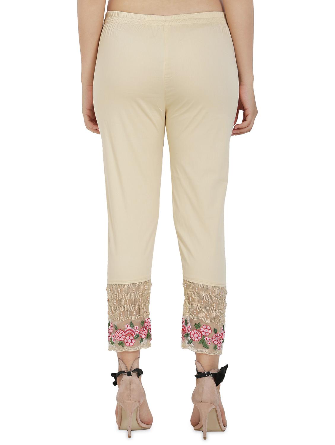 floral embroidered straight tapered pant - 16669014 - Zoom Image - 3