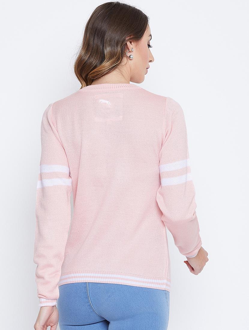 crew neck solid pullover - 16669203 - Zoom Image - 3