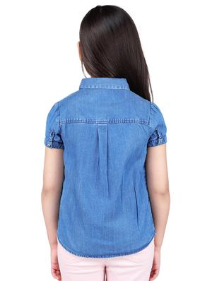 blue cotton shirts top - 16669375 - Standard Image - 3