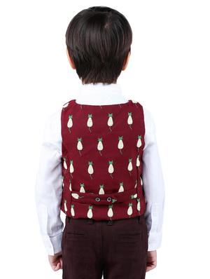 v neck embroidered waistcoat - 16669398 - Standard Image - 3