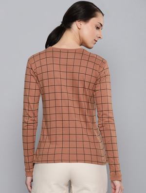 long sleeved checkered tee - 16670191 - Standard Image - 3