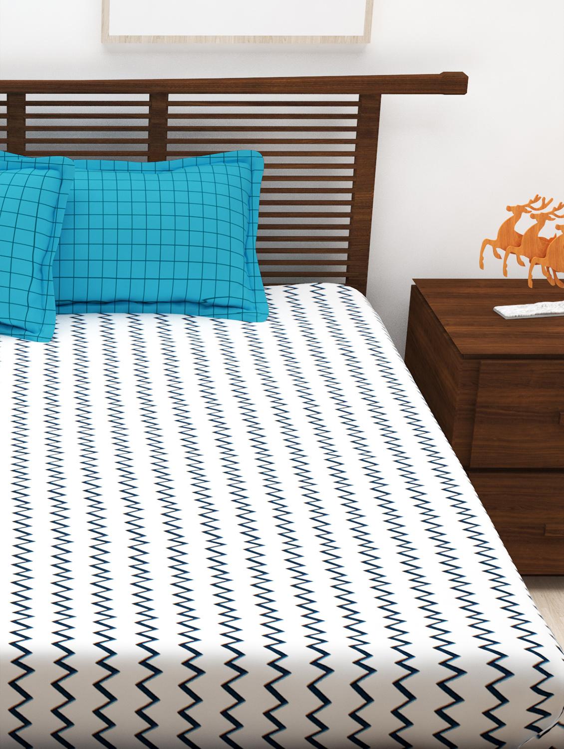 king size bedsheet with 2 pillow cover - 16670251 - Zoom Image - 3