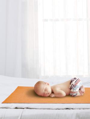 orange 1 pcs medium baby mat - 16670260 - Standard Image - 6