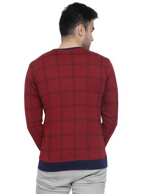 maroon checkered t-shirt - 16671210 - Standard Image - 3