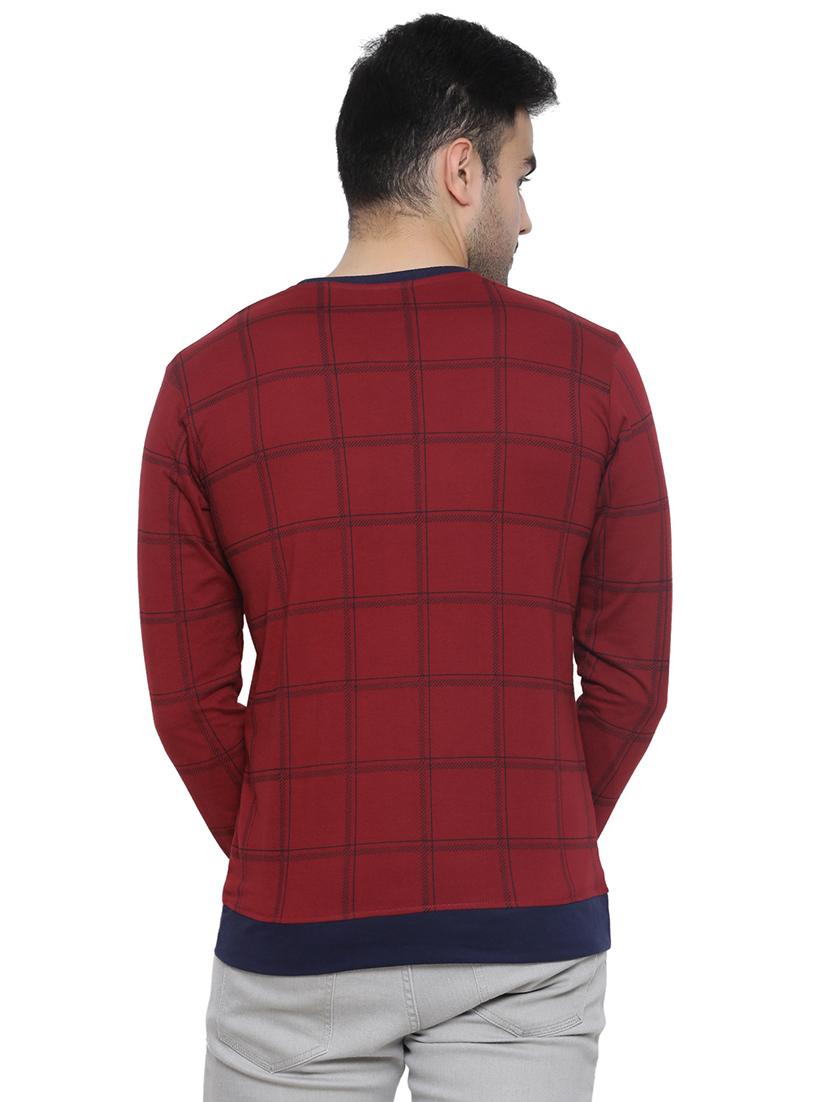 maroon checkered t-shirt - 16671210 - Zoom Image - 3
