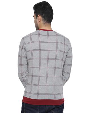 grey checkered t-shirt - 16671211 - Standard Image - 3