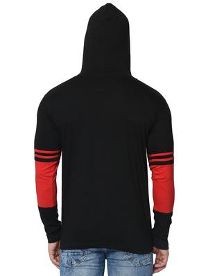 black solid taped t-shirt - 16671501 - Standard Image - 3