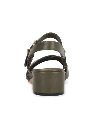 green back strap sandals - 16671840 - Standard Image - 3