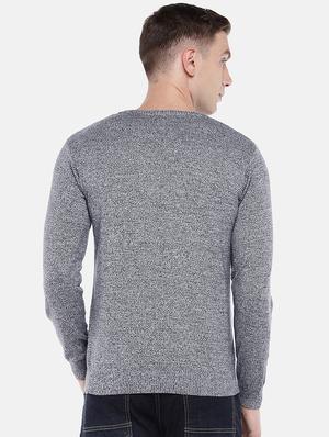 grey solid pullover - 16672154 - Standard Image - 3