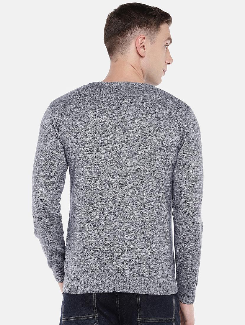 grey solid pullover - 16672154 - Zoom Image - 3