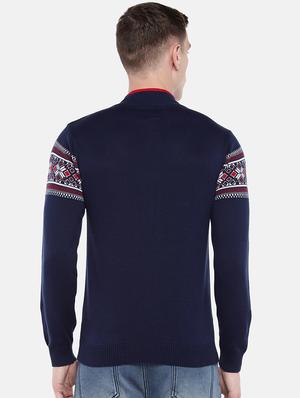 blue geometric print pullover - 16672161 - Standard Image - 3