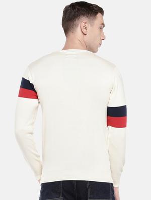 white chevron print pullover - 16672165 - Standard Image - 3