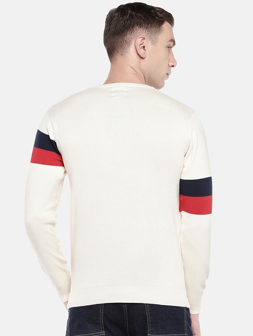 white chevron print pullover - 16672165 - Zoom Image - 3