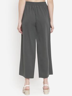 drawstring tie knot wide leg trouser - 16672332 - Standard Image - 3