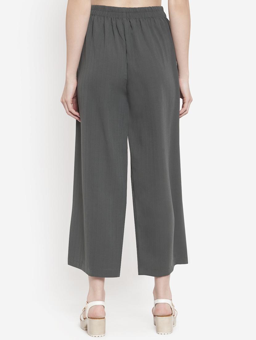 drawstring tie knot wide leg trouser - 16672332 - Zoom Image - 3