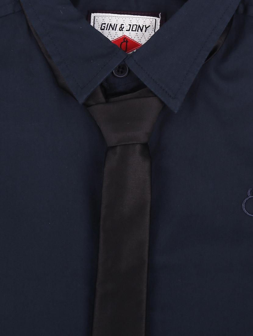 dark blue cotton shirt - 16672418 - Zoom Image - 3