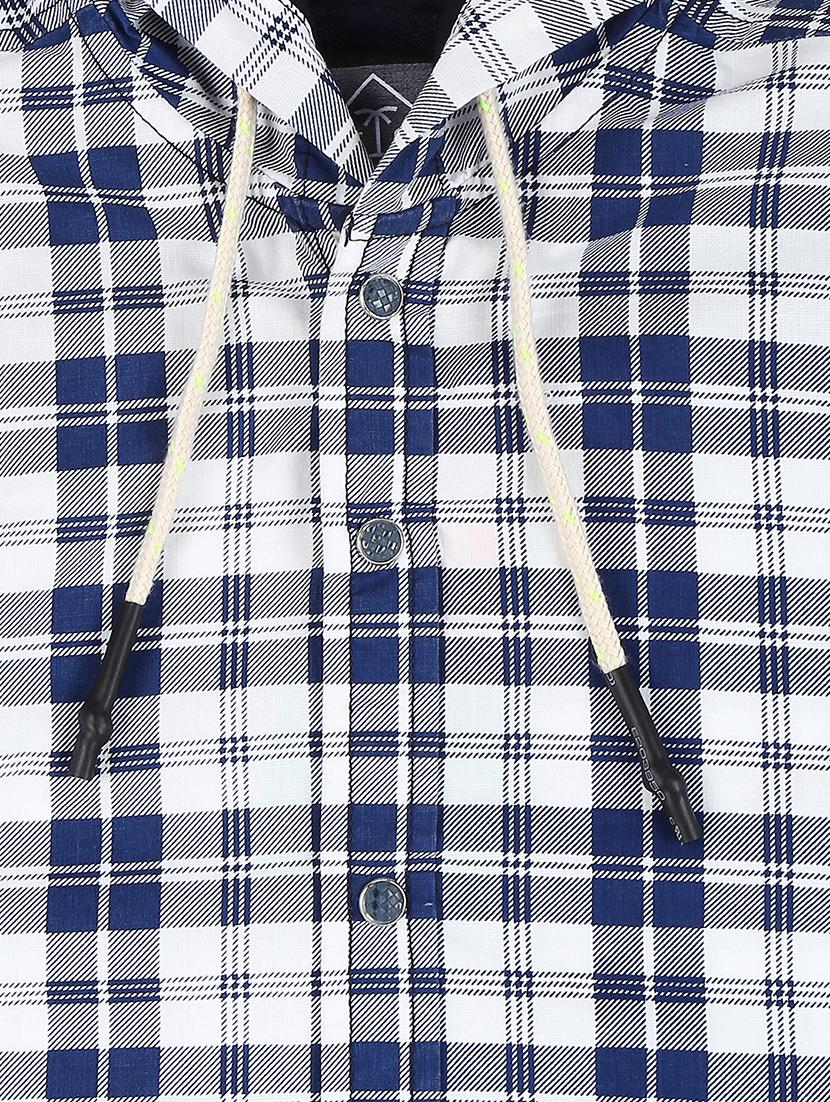 dark blue cotton shirt - 16672443 - Zoom Image - 3
