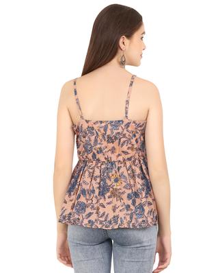 cami neck gathered floral top - 16672513 - Standard Image - 3