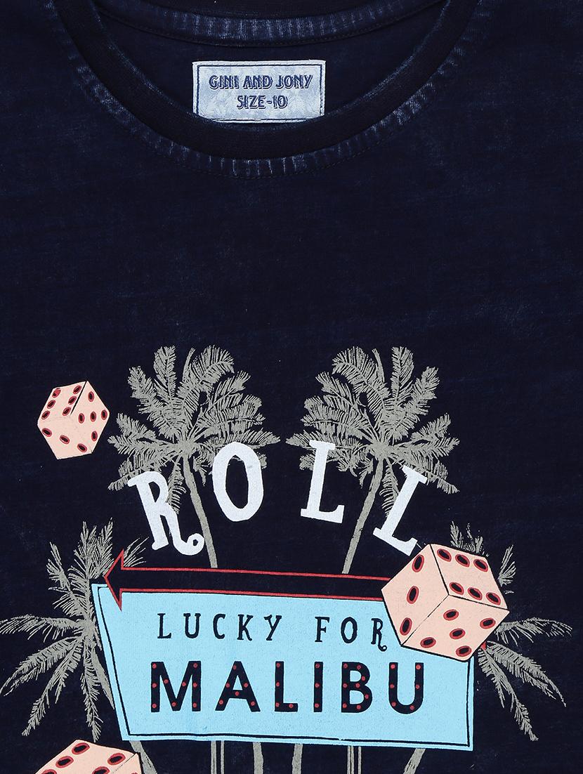 dark blue cotton tshirt - 16672600 - Zoom Image - 3