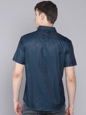 green self design casual shirt - 16672643 - Standard Image - 3