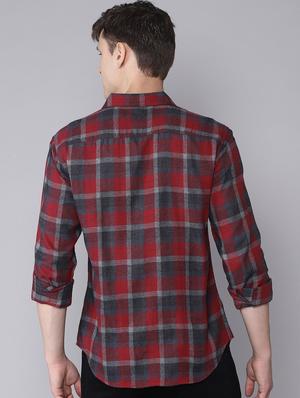 red checkered casual shirt - 16672649 - Standard Image - 3