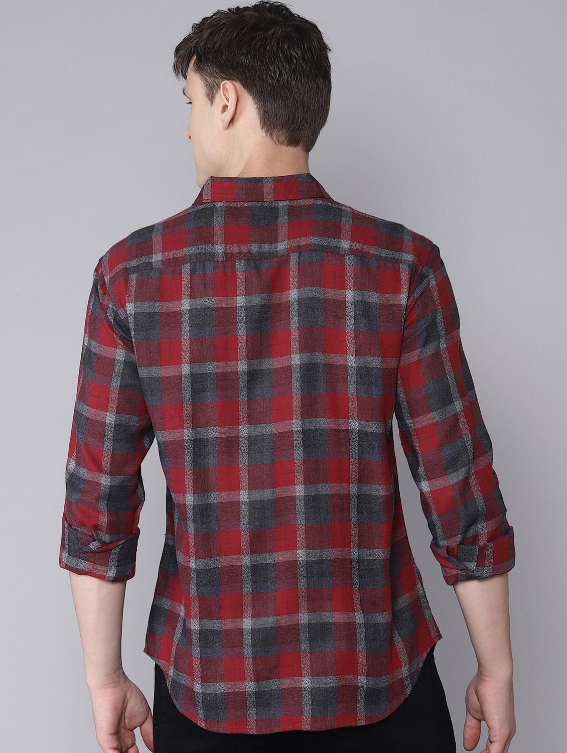 red checkered casual shirt - 16672649 - Zoom Image - 3